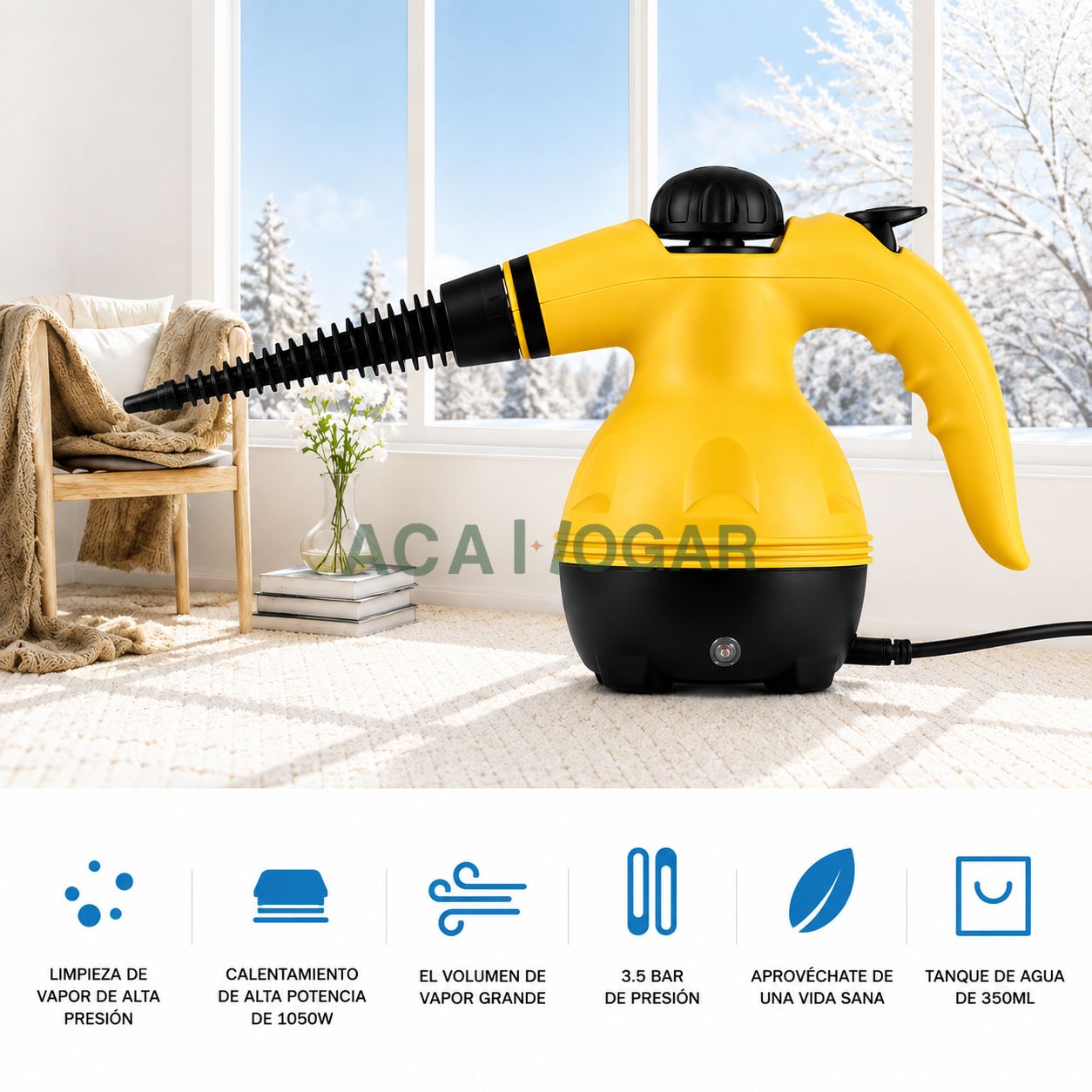 Limpiadora a Vapor con 6 Accesorios 1000 W™