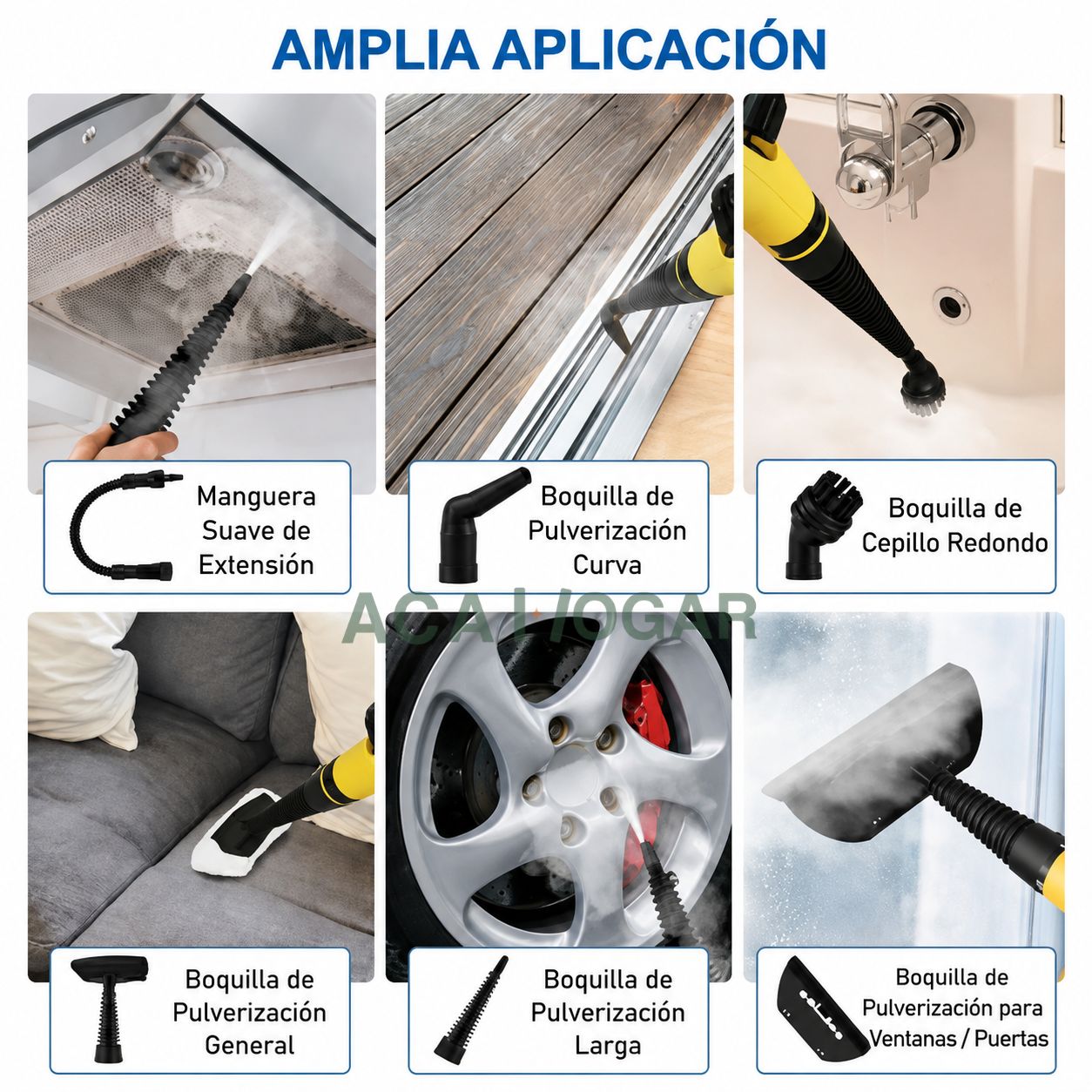Limpiadora a Vapor con 6 Accesorios 1000 W™