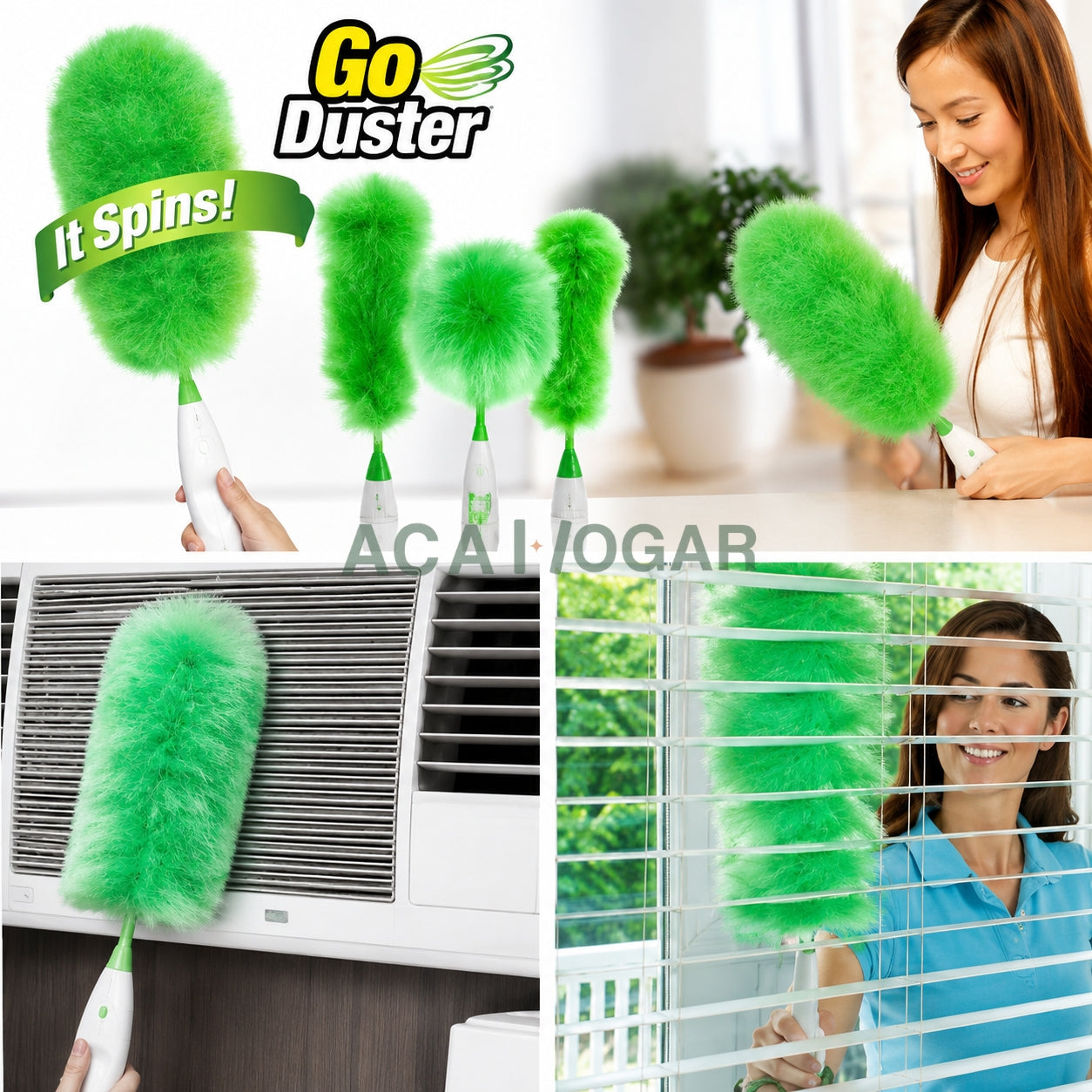 Plumero Eléctrico Giratorio 3 en 1 MultiClean Pro™