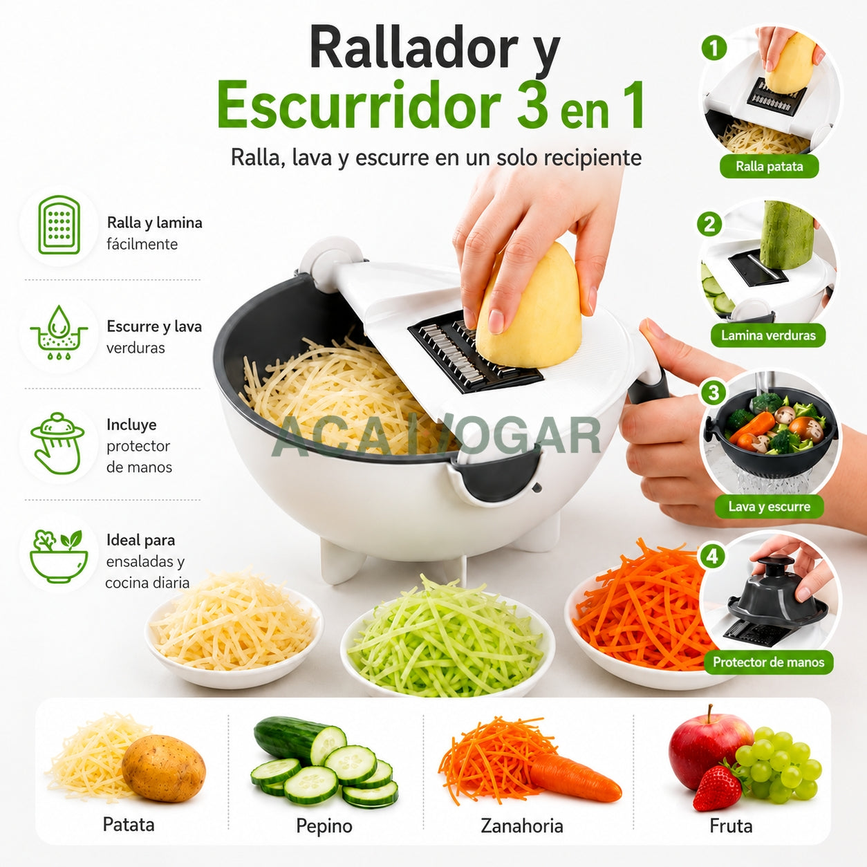 Cortador y Rallador de Verduras 9 en 1™