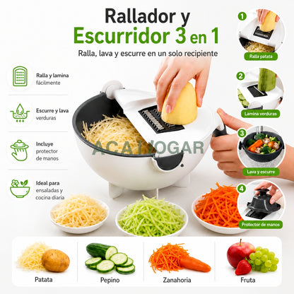 Cortador y Rallador de Verduras 9 en 1™