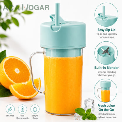 Batidora Portátil USB Recargable 420 ml con Pajita™
