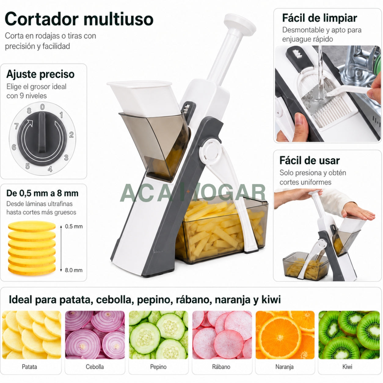 Mandolina Vertical para Frutas y Verduras™